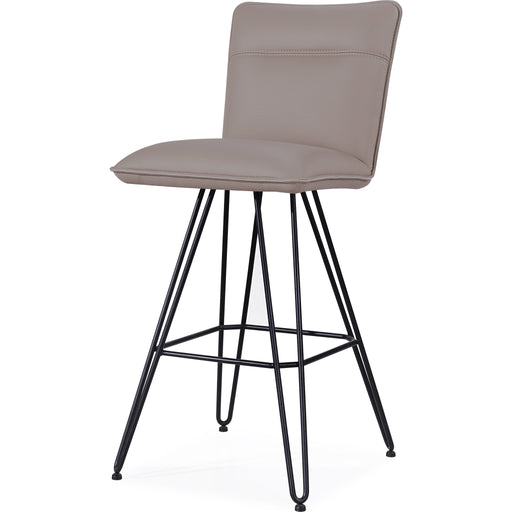 Modus Furniture Demi Hairpin Leg Swivel Bar Stool in Taupe 655450172687 9LE268D Image 1