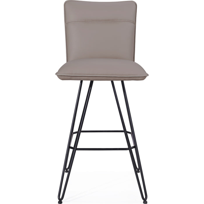 Modus Furniture Demi Hairpin Leg Swivel Bar Stool in Taupe 655450172687 9LE268D Image 2