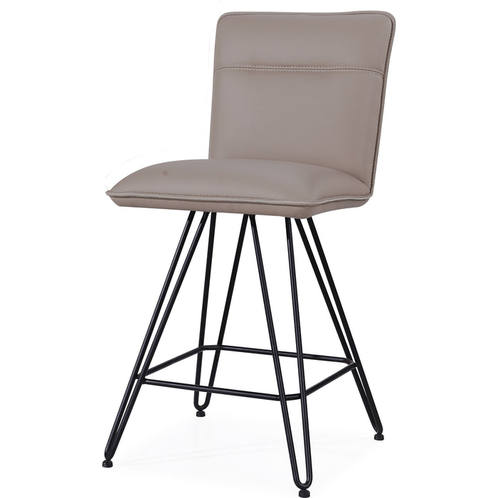 Modus Furniture Demi Hairpin Leg Swivel Counter Stool in Taupe 655450172700 9LE270D Image 1