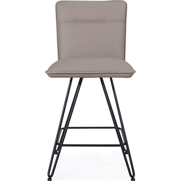 Modus Furniture Demi Hairpin Leg Swivel Counter Stool in Taupe 655450172700 9LE270D Image 2