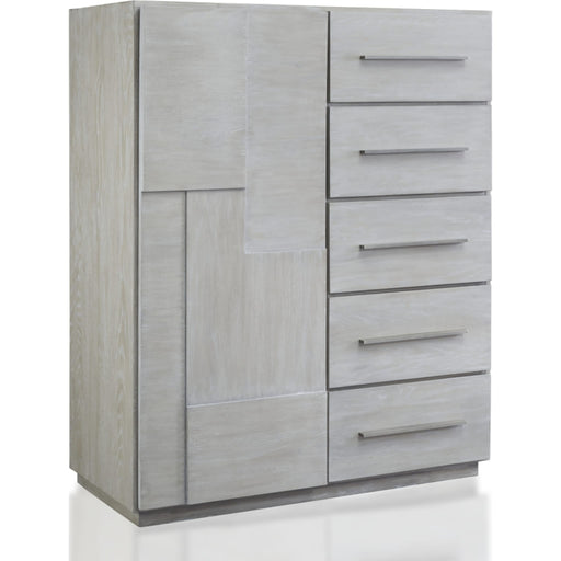 Modus Furniture Destination Five Drawer One Door Sweater Chest in Cotton Grey (2024) 655450436048 DEZ786A Image 1