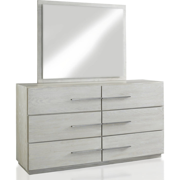 Modus Furniture Destination Six Drawer Dresser in Cotton Grey (2024) 655450431548 DEZ782A Image 2