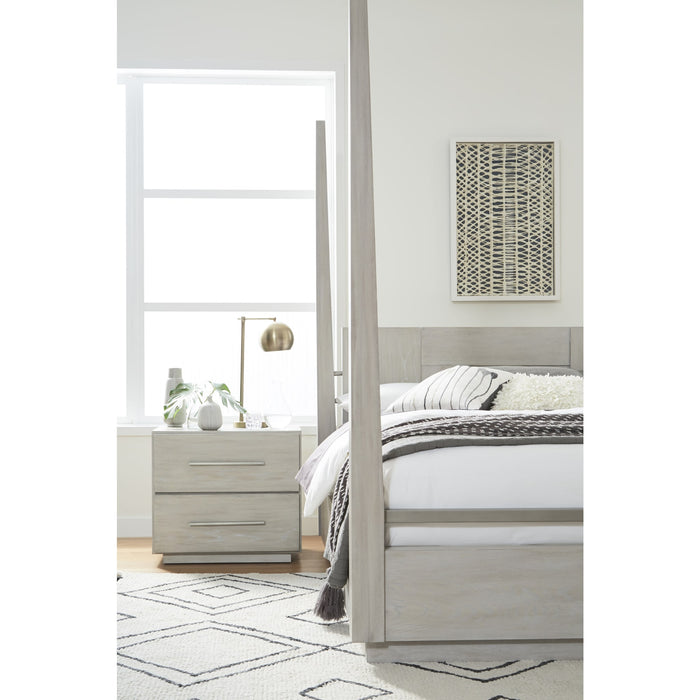 Modus Destination Two Drawer Nightstand in Cotton GreyImage 1
