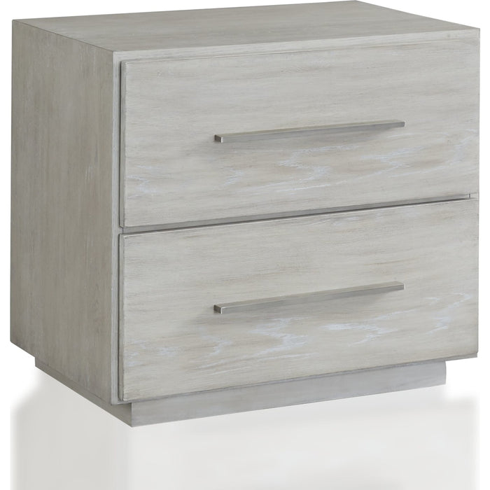 Modus Furniture Destination Two Drawer Nightstand in Cotton Grey 655450270079 DEZ781 Image 2