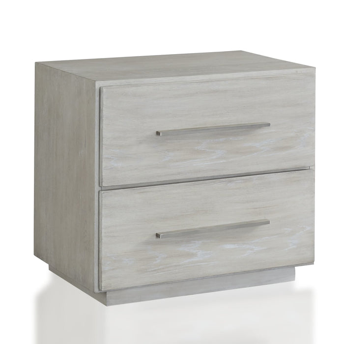 Modus Destination Two Drawer Nightstand in Cotton GreyImage 2