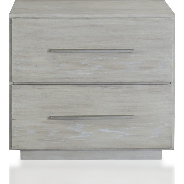 Modus Furniture Destination Two Drawer Nightstand in Cotton Grey 655450270079 DEZ781 Image 3