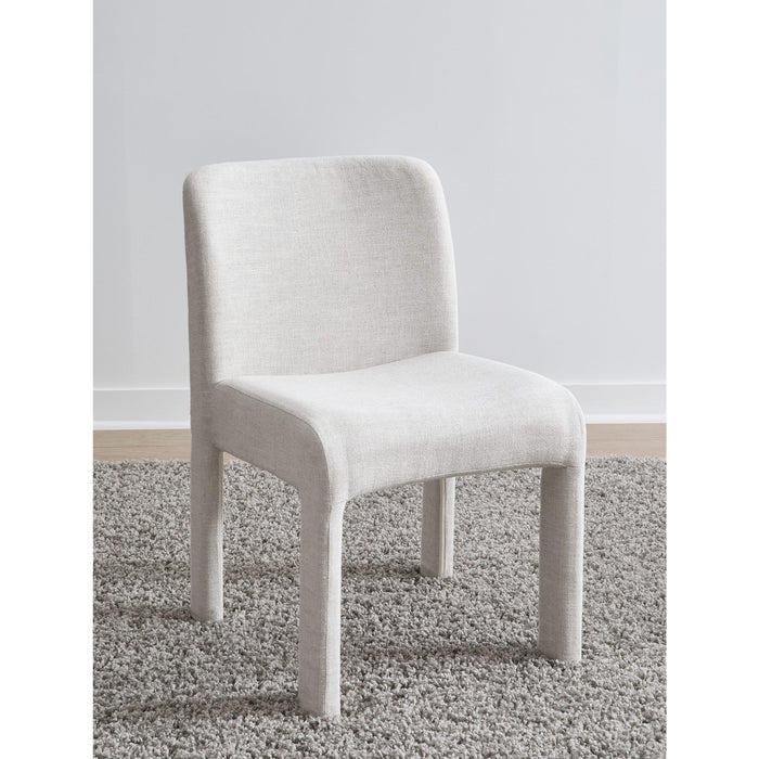 Modus Furniture Devon Fully Upholstered Dining Chair in Turtle Dove Linen 655450423529 PWNC63C Main Image