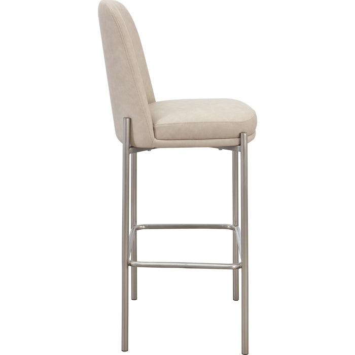 Modus Furniture Dion Upholstered Bar Stool in Camel Synthetic Leather and Brushed Nickel Metal 655450458873 PWTB75JPG Image 2