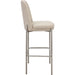 Modus Furniture Dion Upholstered Bar Stool in Camel Synthetic Leather and Brushed Nickel Metal 655450458873 PWTB75JPG Image 2