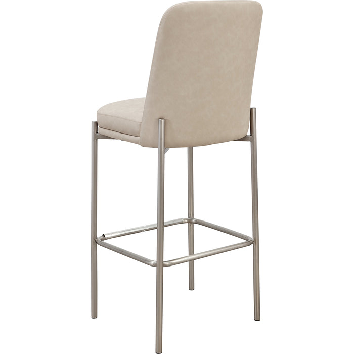 Modus Furniture Dion Upholstered Bar Stool in Camel Synthetic Leather and Brushed Nickel Metal 655450458873 PWTB75JPG Image 3