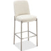 Modus Furniture Dion Upholstered Bar Stool in Natural Light Linen and Brushed Nickel Metal 655450458897 PWTB75JMW Image 1