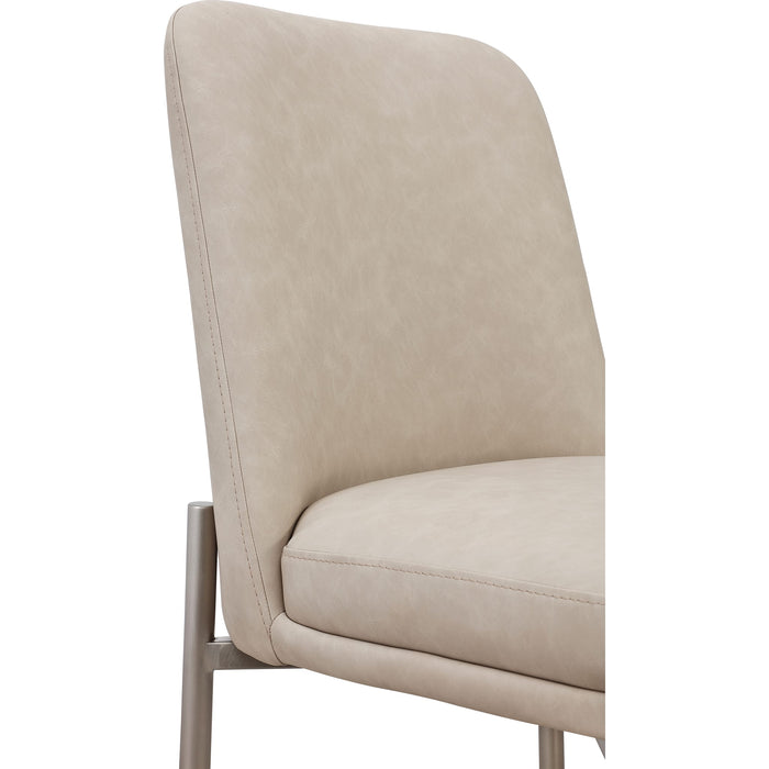Modus Furniture Dion Upholstered Counter Stool in Camel Synthetic Leather and Brushed Nickel Metal 655450458866 PWTB69JPG Image 4