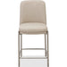 Modus Furniture Dion Upholstered Counter Stool in Camel Synthetic Leather and Brushed Nickel Metal 655450458866 PWTB69JPG Main Image