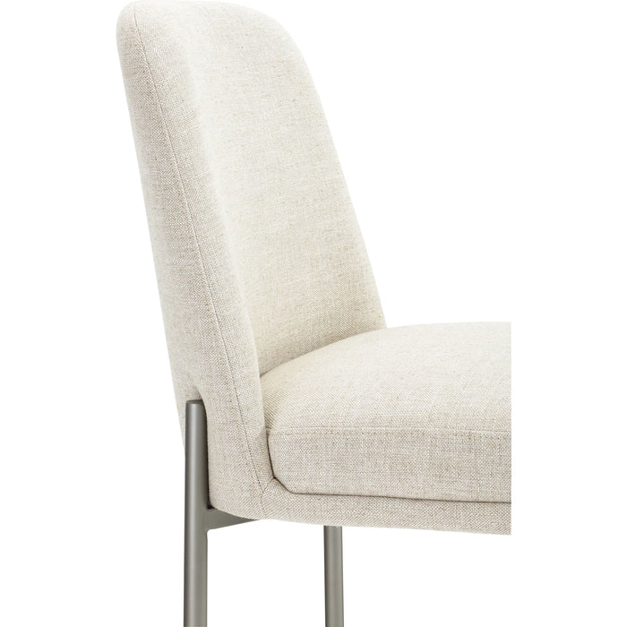 Modus Furniture Dion Upholstered Counter Stool in Natural Light Linen and Brushed Nickel Metal 655450458880 PWTB69JMW Image 4