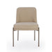 Modus Dion Upholstered Dining Chair in Camel Synthetic Leather and Brushed Nickel MetalImage 3