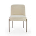 Modus Dion Upholstered Dining Chair in Natural Light Linen and Brushed Nickel MetalImage 3