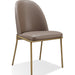 Modus Furniture Doheny Leather Upholstered Metal Leg Dining Chair in Boots and Brass 655450393938 MPMV63 Image 1