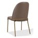 Modus Doheny Leather Upholstered Metal Leg Dining Chair in Boots and BrassImage 2