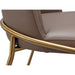 Modus Furniture Doheny Leather Upholstered Metal Leg Dining Chair in Boots and Brass 655450393938 MPMV63 Image 3