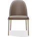 Modus Furniture Doheny Leather Upholstered Metal Leg Dining Chair in Boots and Brass 655450393938 MPMV63 Image 6