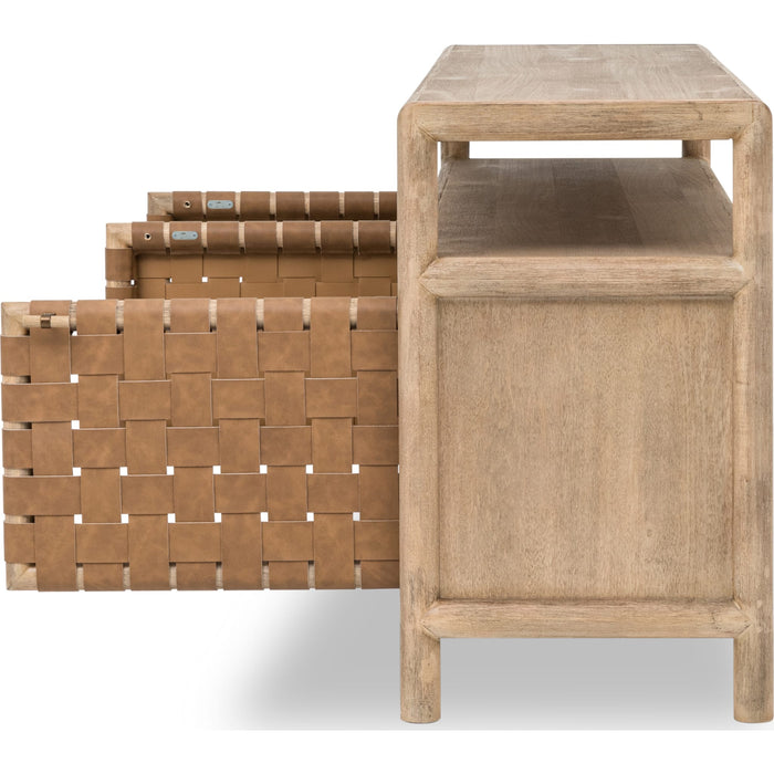 Modus Furniture Dorsey 72W Wvn Ent Cnsl  Grnl 655450490453 NSPV2672 Image 3