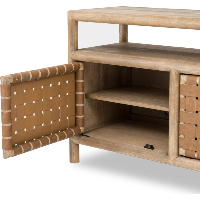 Modus Furniture Dorsey 72W Wvn Ent Cnsl  Grnl 655450490453 NSPV2672 Image 4