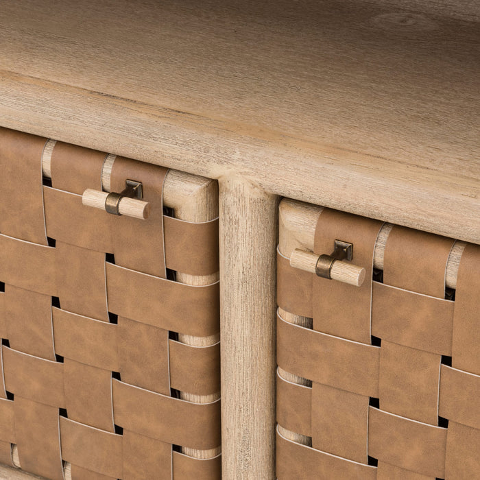 Modus Furniture Dorsey 72W Wvn Ent Cnsl  Grnl 655450490453 NSPV2672 Image 5