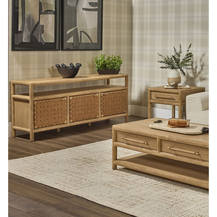 Modus Furniture Dorsey 72W Wvn Ent Cnsl  Grnl 655450490453 NSPV2672 Main Image