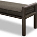 Modus Furniture Dorsey Boucle Upholstered Wooden Bench in Basalt Grey and Pumpernickel 655450430084 NSU588 Image 6