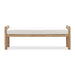 Modus Dorsey Boucle Upholstered Wooden Bench in Granola and Ricotta Image 1