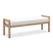 Modus Dorsey Boucle Upholstered Wooden Bench in Granola and Ricotta Image 2