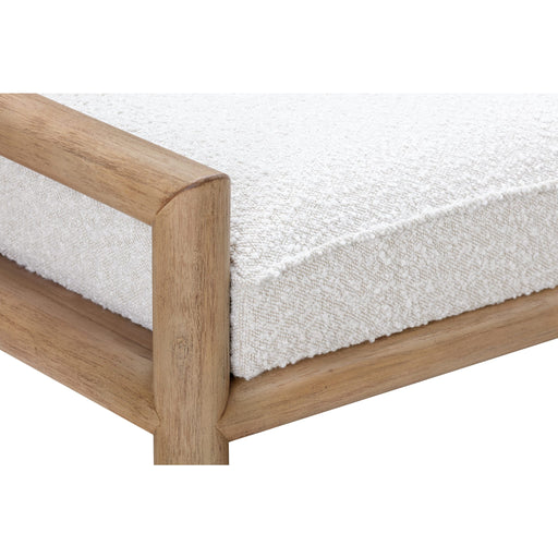 Modus Furniture Dorsey Boucle Upholstered Wooden Bench in Granola and Ricotta 655450421464 NSPV88 Image 4