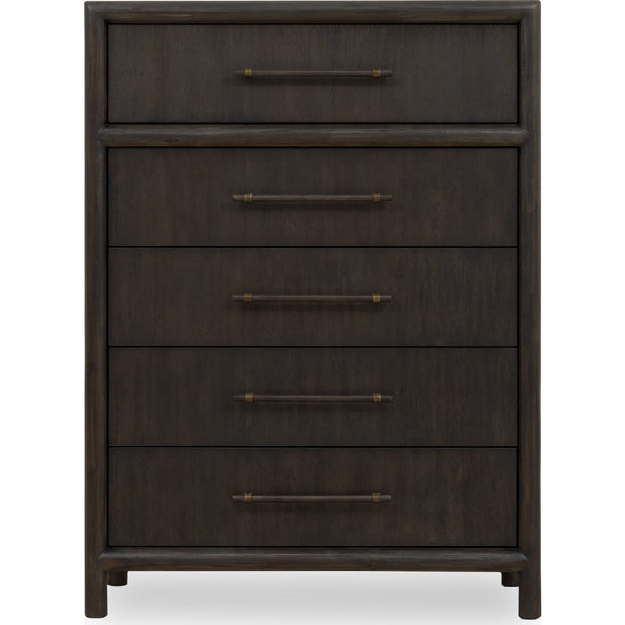 Modus Furniture Dorsey Five Drawer Chest in Basalt Grey 655450430077 NSU584 Image 1
