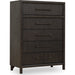 Modus Furniture Dorsey Five Drawer Chest in Basalt Grey 655450430077 NSU584 Image 2