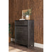 Modus Furniture Dorsey Five Drawer Chest in Basalt Grey 655450430077 NSU584 Main Image