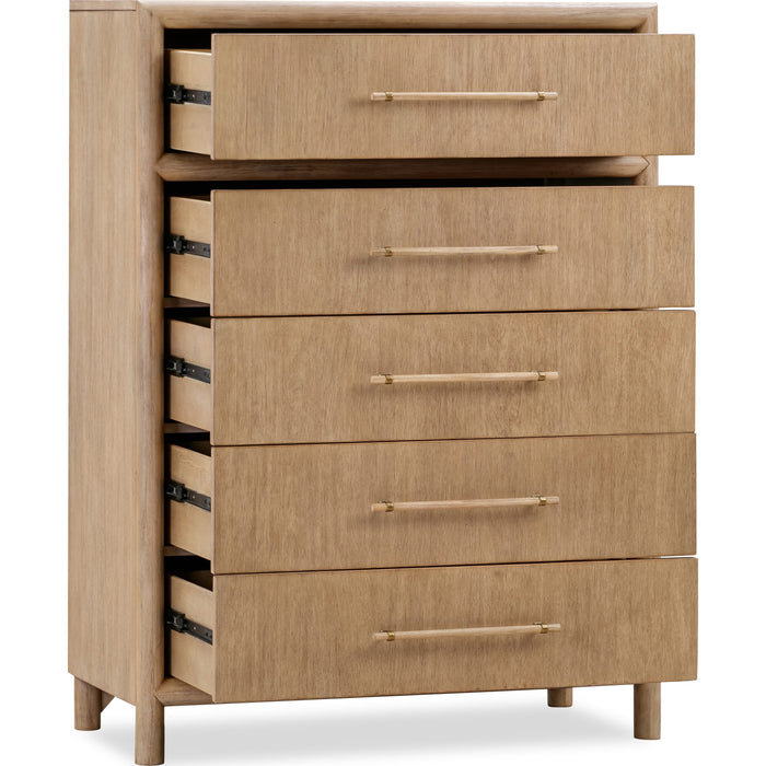 Modus Furniture Dorsey Five Drawer Chest in Granola 655450421457 NSPV84 Image 3