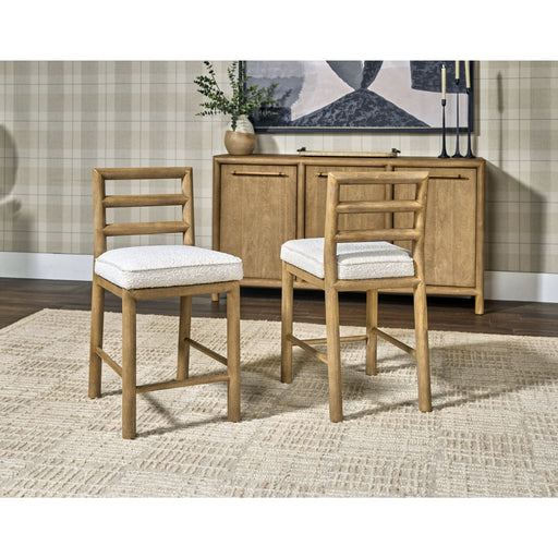 Modus Furniture Dorsey Ladder Back Counter Stool in Granola and Ricotta 655450490842 NSPV70 Main Image