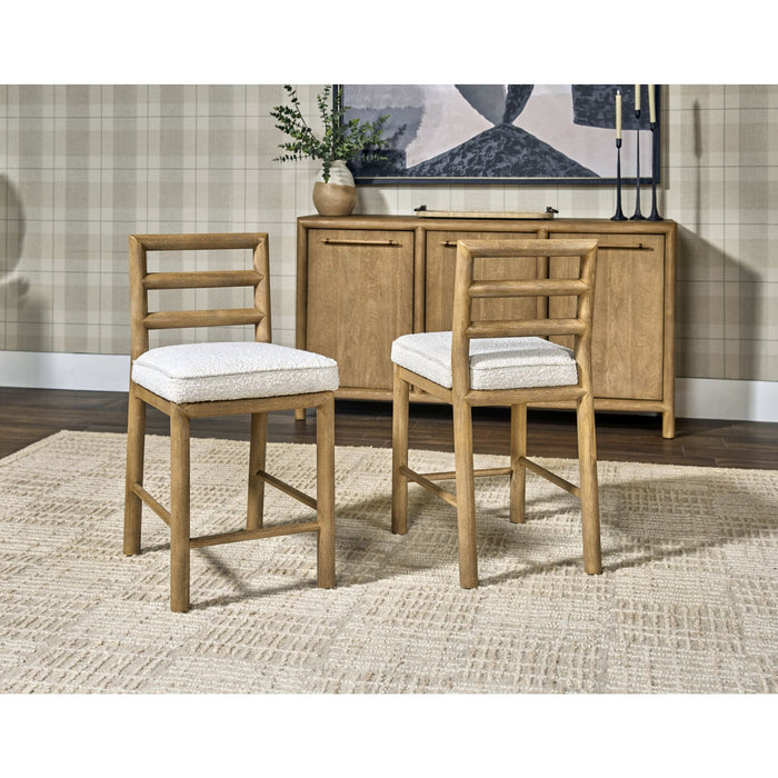 Modus Furniture Dorsey Ladder Back Counter Stool in Granola and Ricotta 655450490842 NSPV70 Main Image