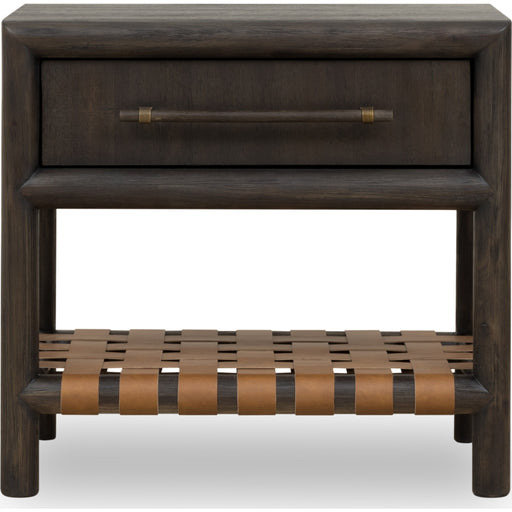 Modus Furniture Dorsey One Drawer USB charging Nightstand in Basalt Grey 655450430039 NSU581 Image 1