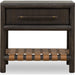 Modus Furniture Dorsey One Drawer USB charging Nightstand in Basalt Grey 655450430039 NSU581 Image 1