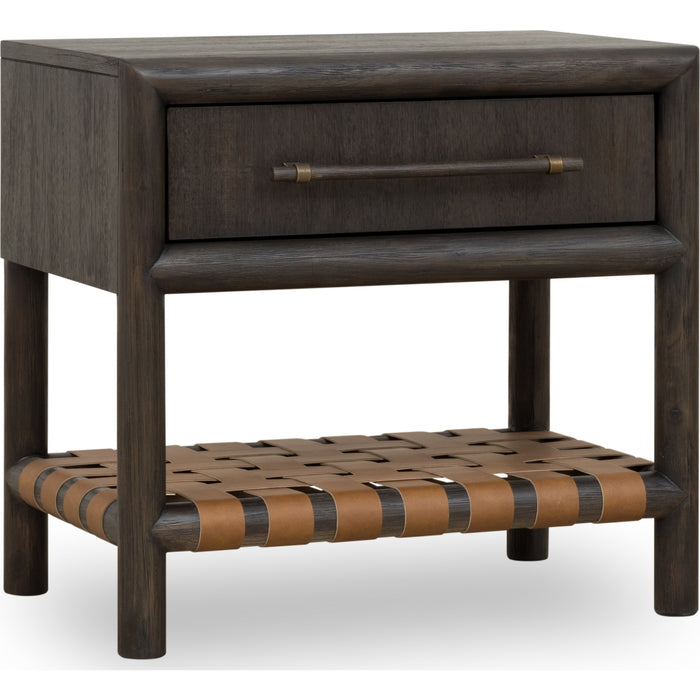 Modus Furniture Dorsey One Drawer USB charging Nightstand in Basalt Grey 655450430039 NSU581 Image 2