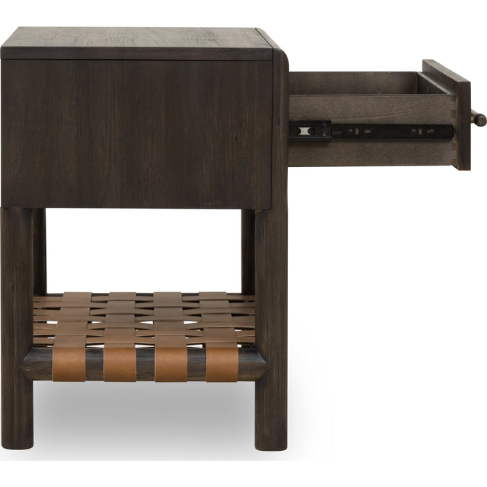 Modus Furniture Dorsey One Drawer USB charging Nightstand in Basalt Grey 655450430039 NSU581 Image 4