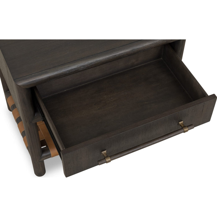 Modus Furniture Dorsey One Drawer USB charging Nightstand in Basalt Grey 655450430039 NSU581 Image 7