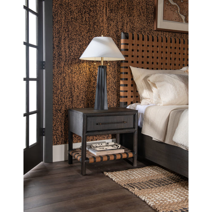 Modus Furniture Dorsey One Drawer USB charging Nightstand in Basalt Grey 655450430039 NSU581 Main Image