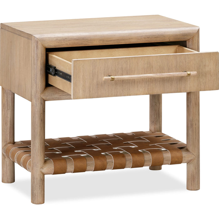 Modus Furniture Dorsey One Drawer USB charging Nightstand in Granola 655450421419 NSPV81 Image 4