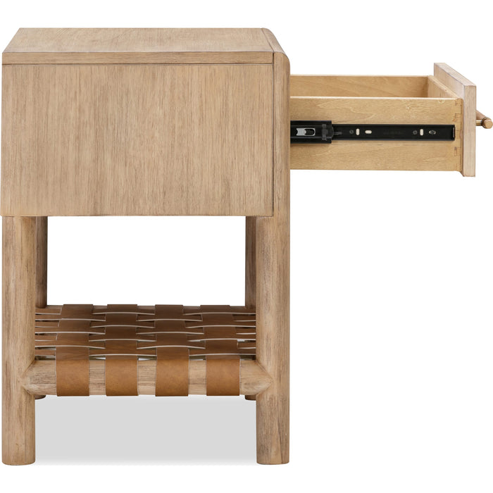 Modus Furniture Dorsey One Drawer USB charging Nightstand in Granola 655450421419 NSPV81 Image 5