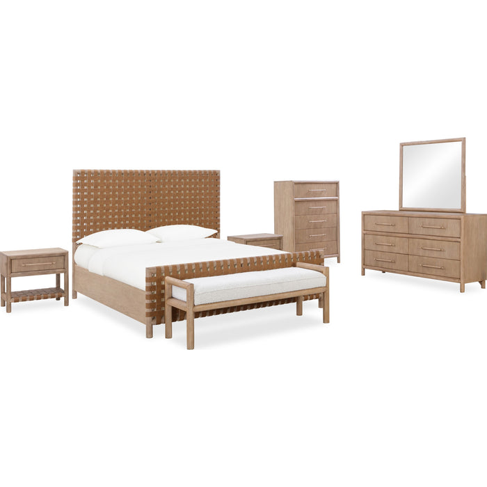 Modus Furniture Dorsey One Drawer USB charging Nightstand in Granola 655450421419 NSPV81 Image 6