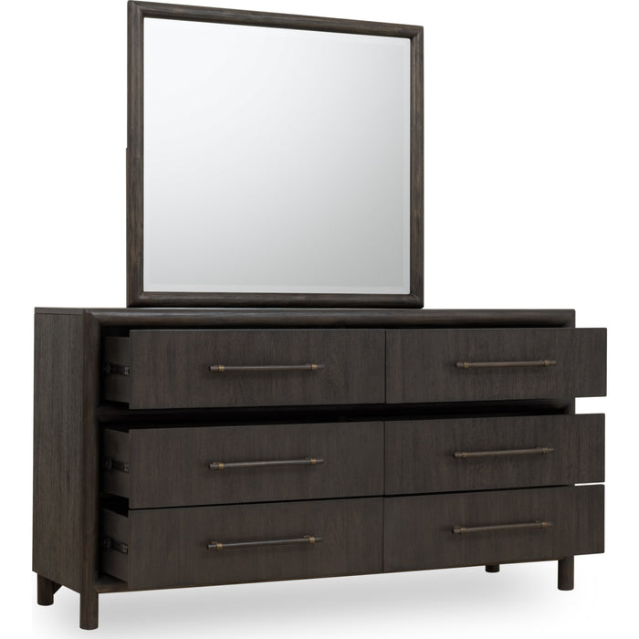 Modus Furniture Dorsey Six Drawer Dresser in Basalt Grey 655450430053 NSU582 Image 6
