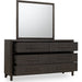 Modus Furniture Dorsey Six Drawer Dresser in Basalt Grey 655450430053 NSU582 Image 6