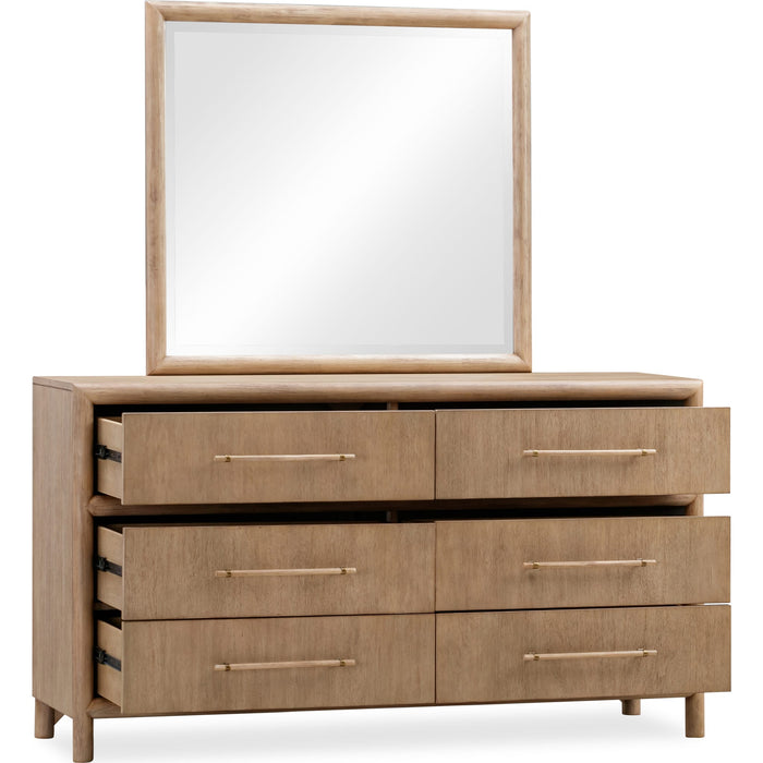 Modus Furniture Dorsey Six Drawer Dresser in Granola 655450421433 NSPV82 Image 5